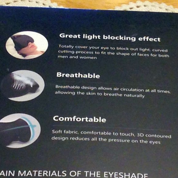 3D Sleep Mask with earplugs, breathable, blinkable - Picture 4 of 8